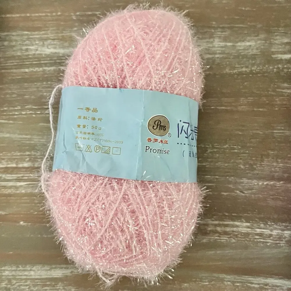 Lot of 19 Scrubby Sparkle Eyelash Yarn 50g Skeins Assorted Colors 100% Polyester